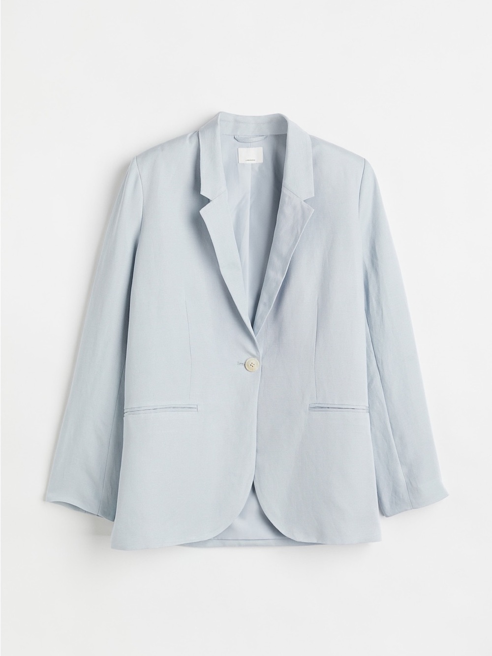 H&M Linen Blend Women's Light Blue Blazer